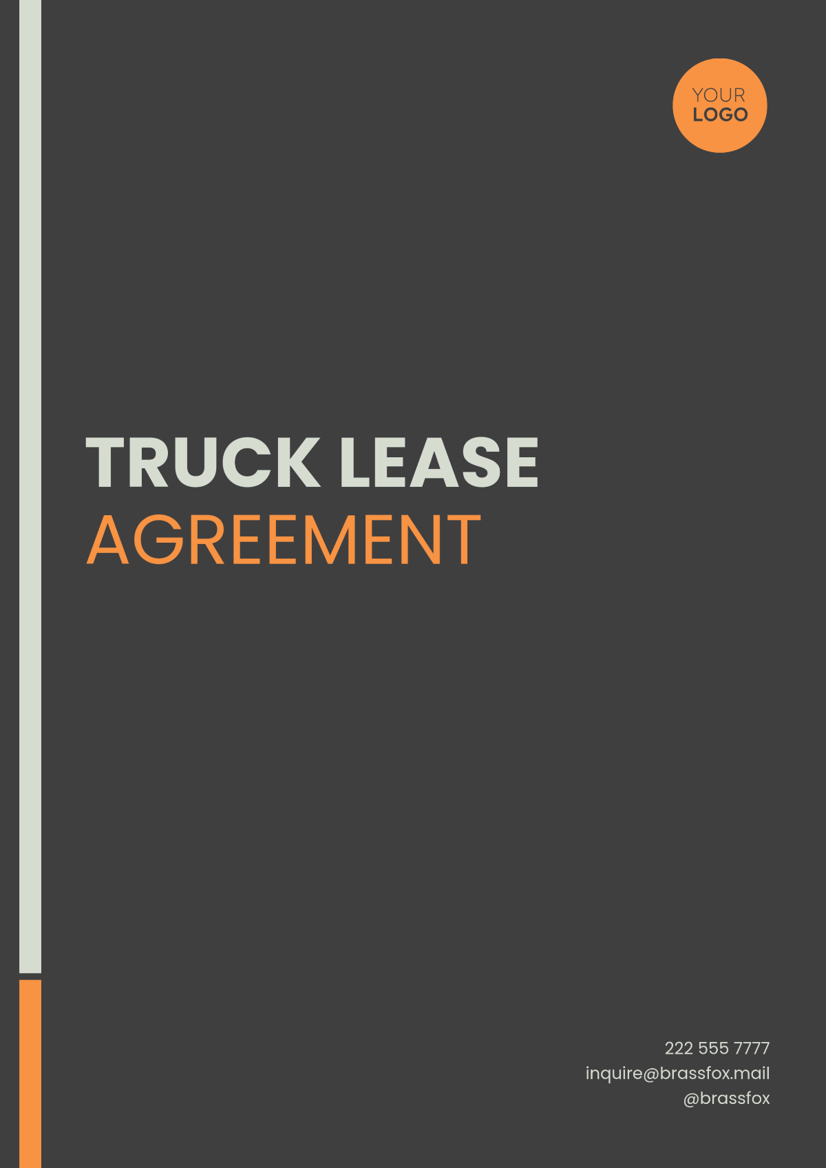 Truck Lease Agreement Template - Edit Online & Download