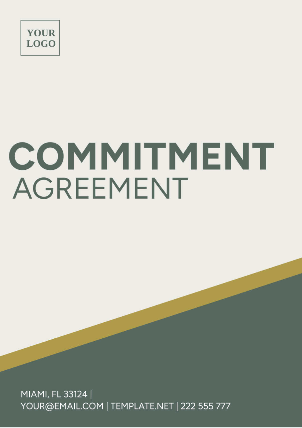 Commitment Agreement Template