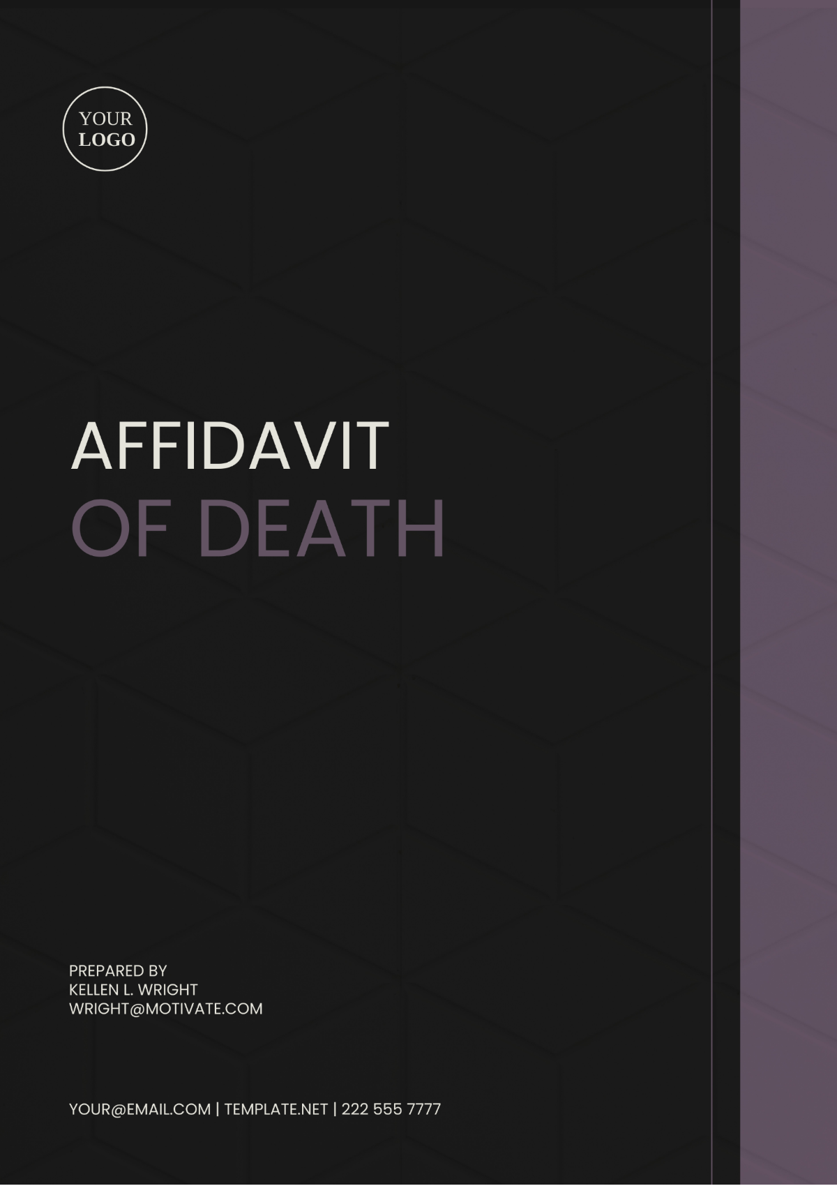 Kentucky Affidavit of Death Template - Edit Online & Download