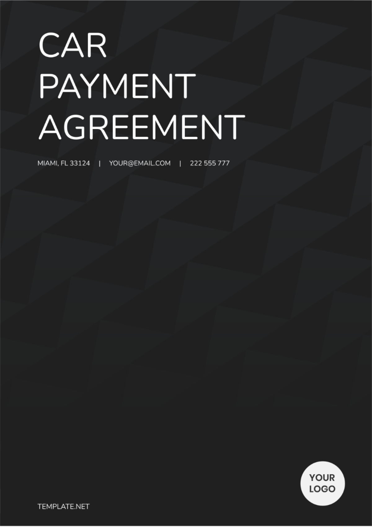 Car Payment Agreement Template - Edit Online & Download