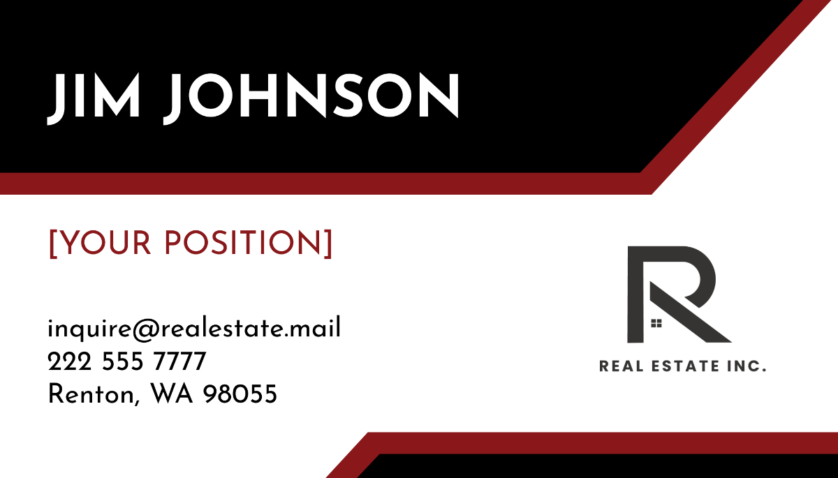 Free Real Estate Appraiser Business Card Template