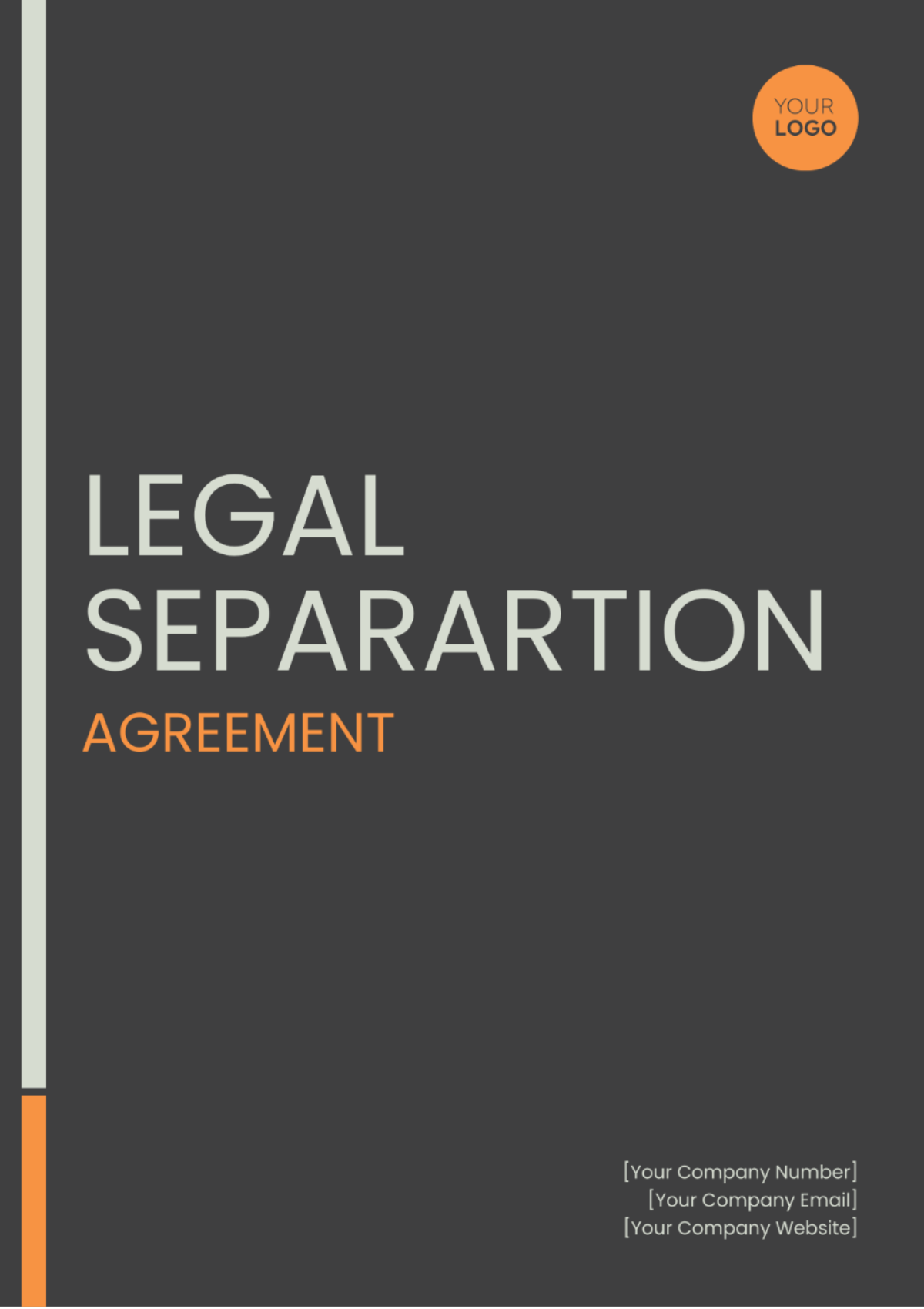 Legal Separation Agreement Template - Edit Online & Download