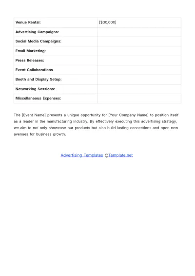 Free Event Briefing Advertising Template to Edit Online