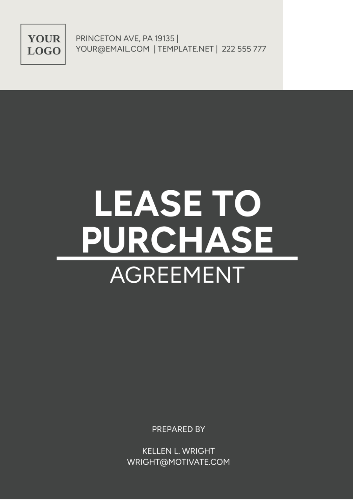 Lease to Purchase Agreement Template - Edit Online & Download