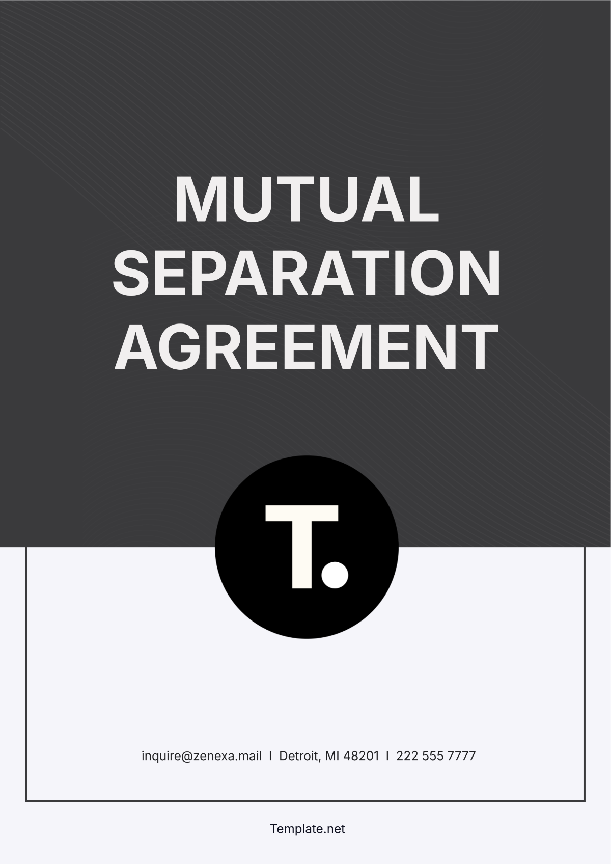 Mutual Separation Agreement Template - Edit Online & Download