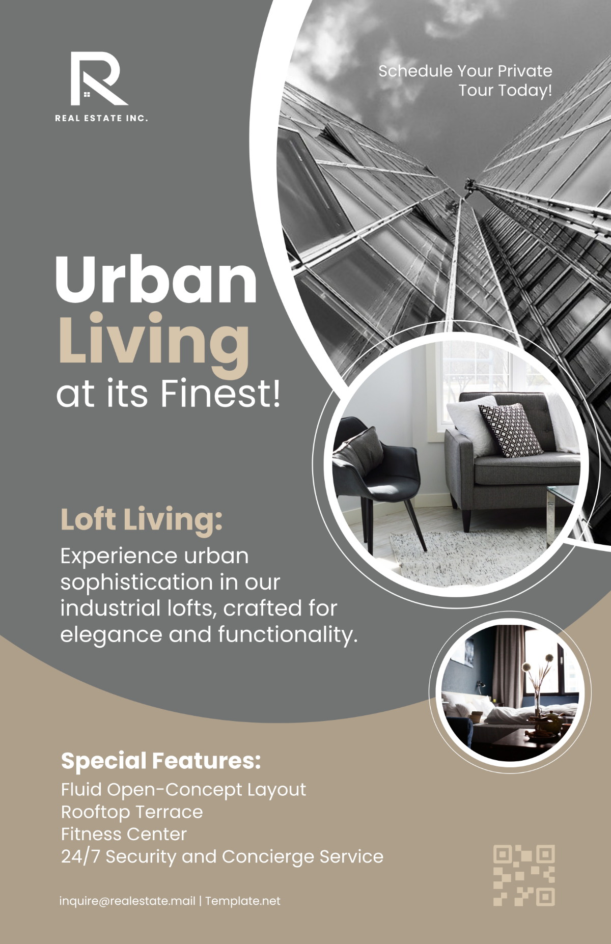 Free Urban Condos and Lofts Poster Template
