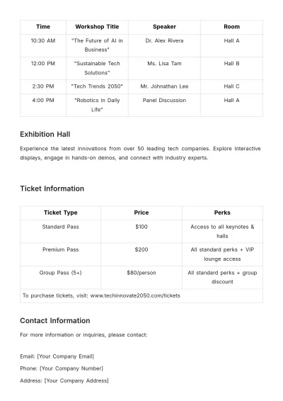 Free Event Advertising Copy Template to Edit Online