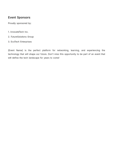 Free Event Advertising Copy Template to Edit Online