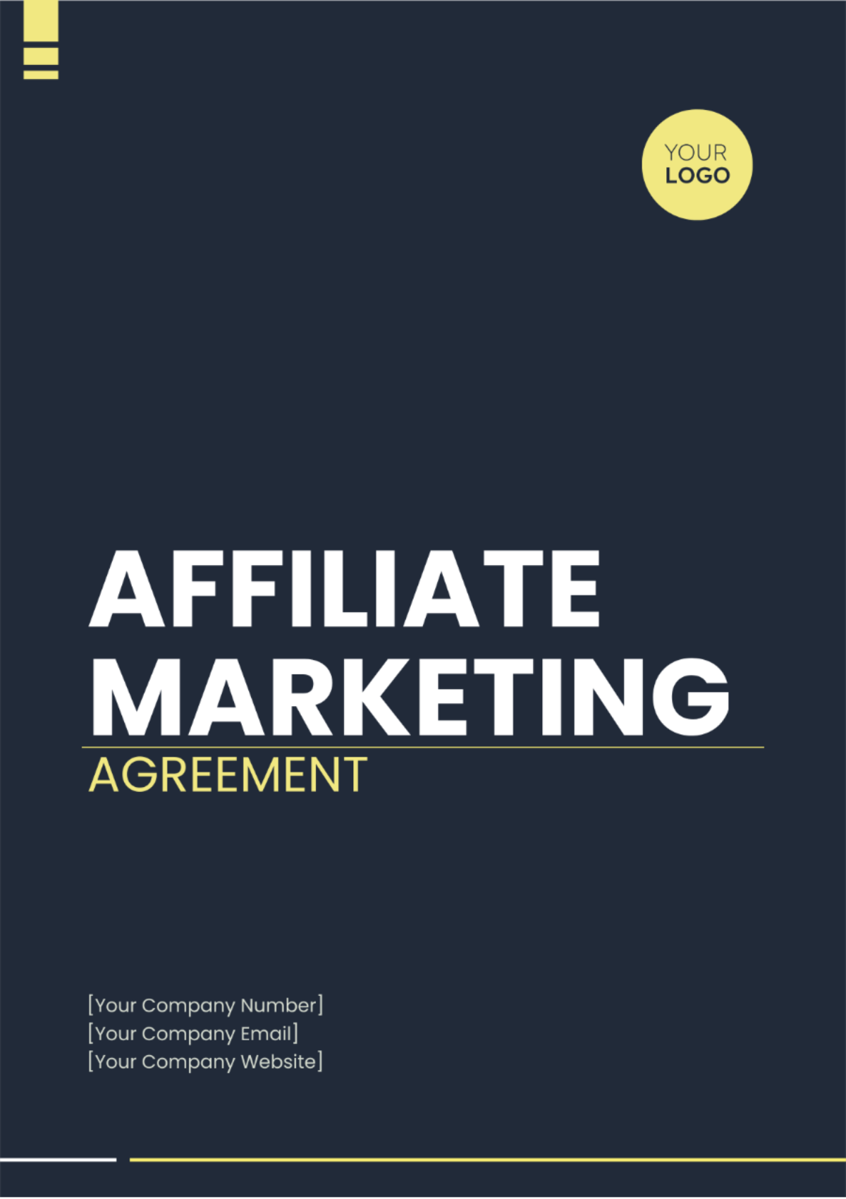 Affiliate Marketing Agreement Template