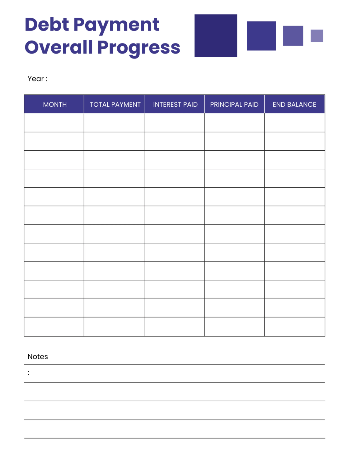 Free Debt Planner Template to Edit Online