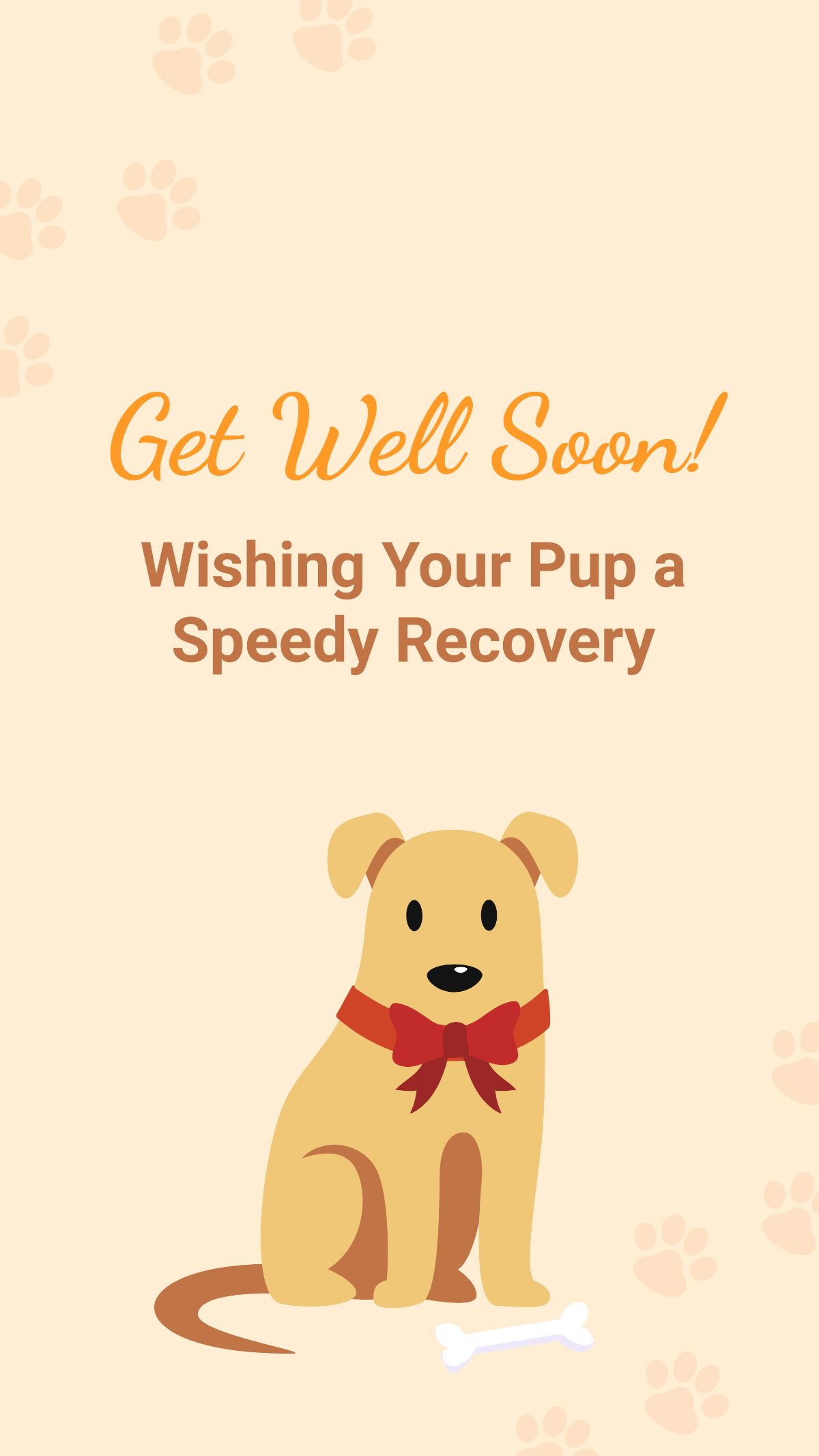 Get Well Soon Dog Gift Template