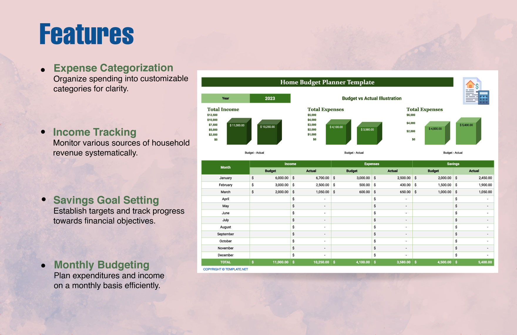 Home Budget Planner Template