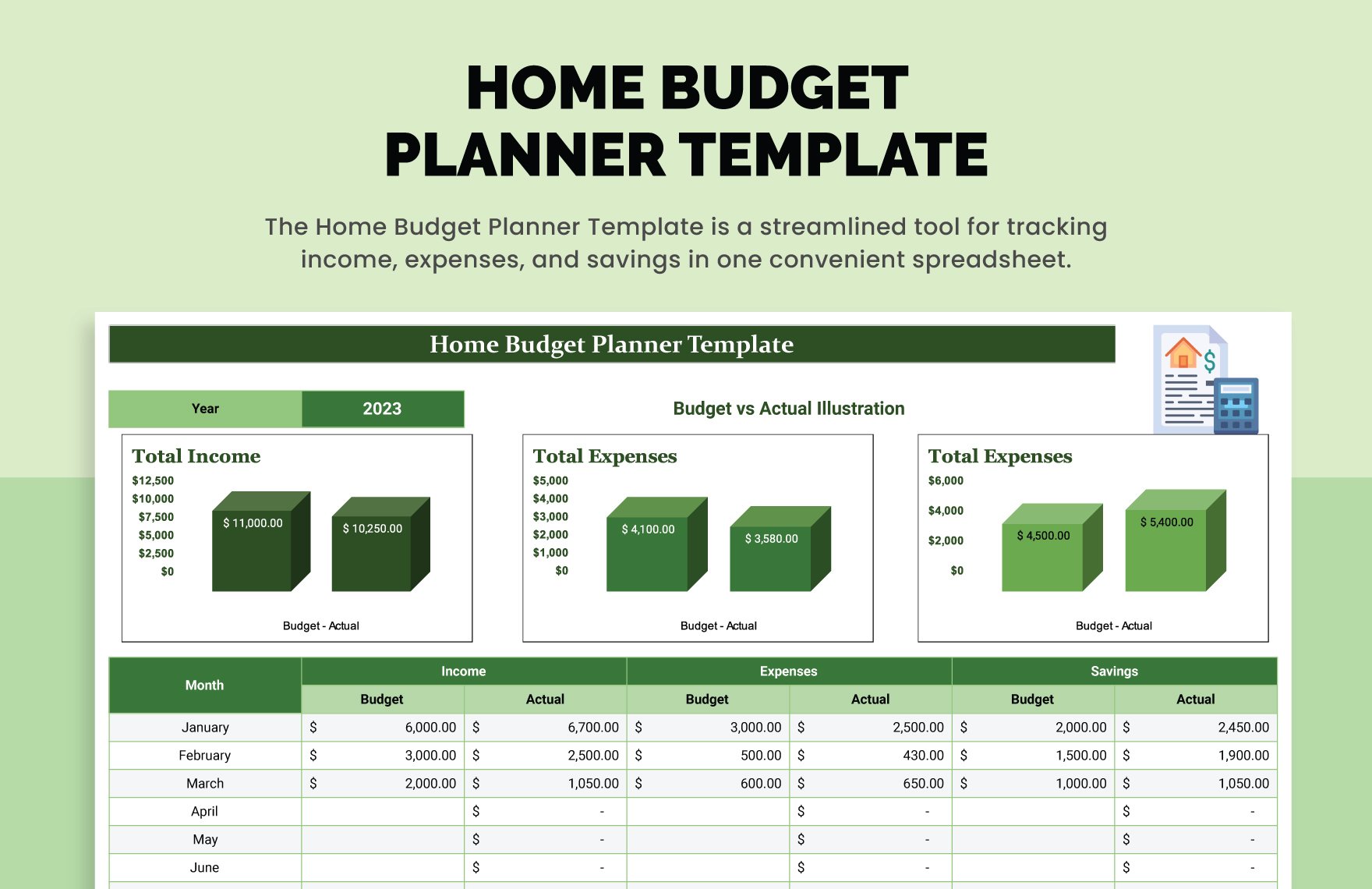 Home Budget Planner Template