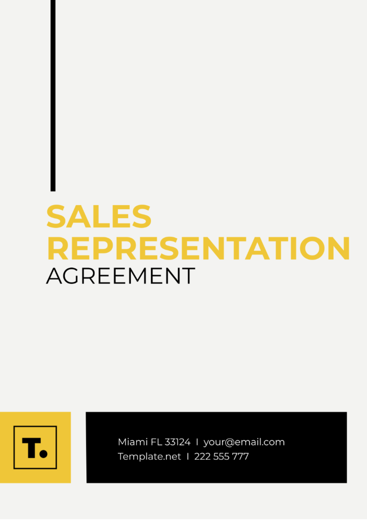 Sales Representation Agreement Template