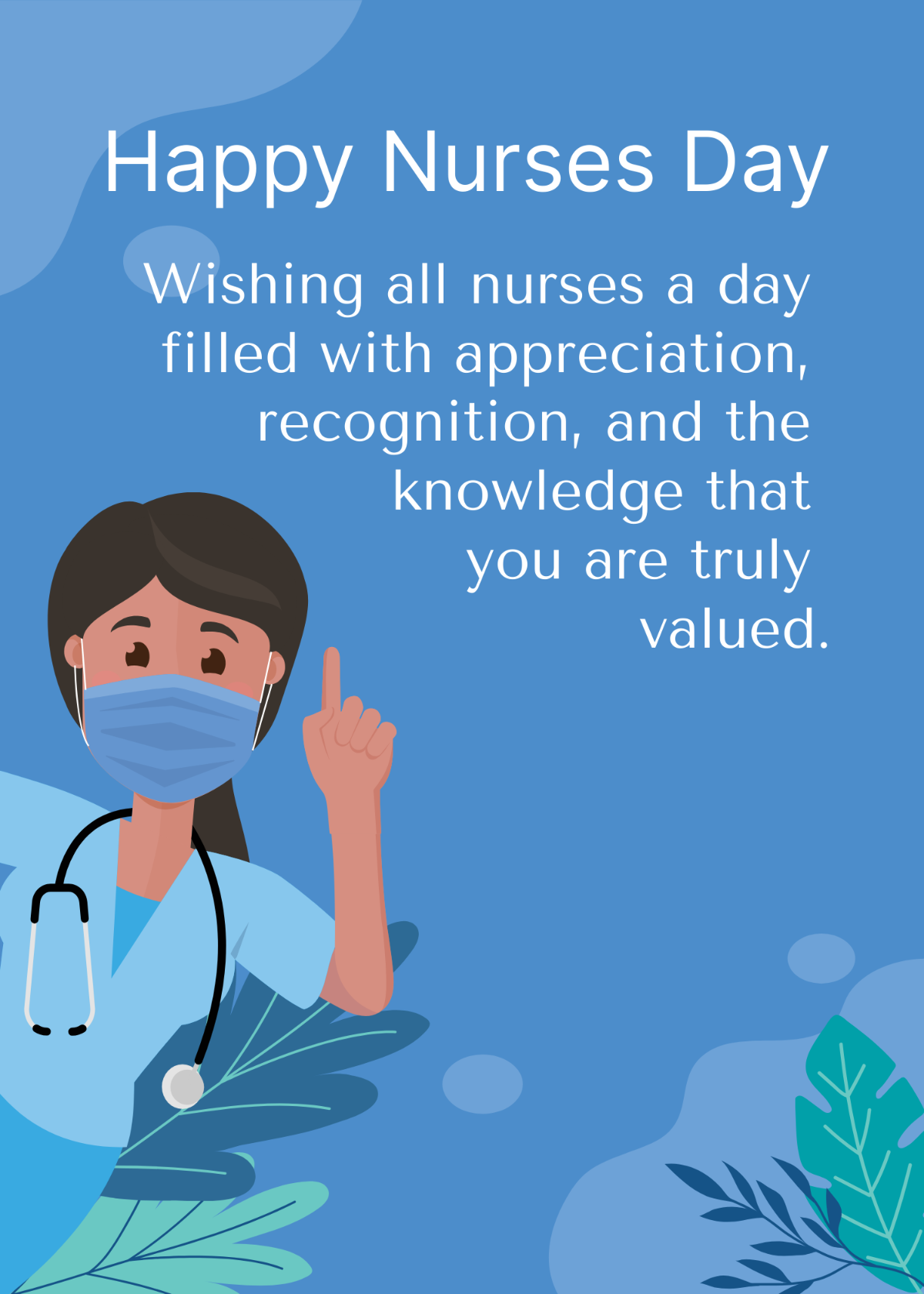Free International Nurses Day Greeting Card Template