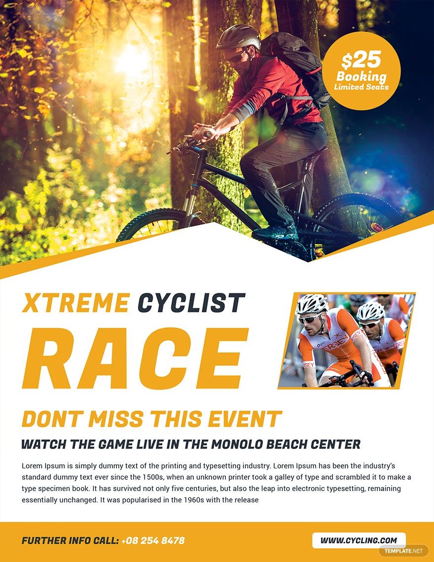 Bicycle Racing Flyer Template