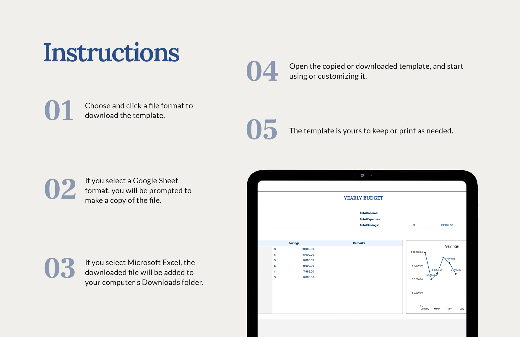 Yearly Budget Planner Template