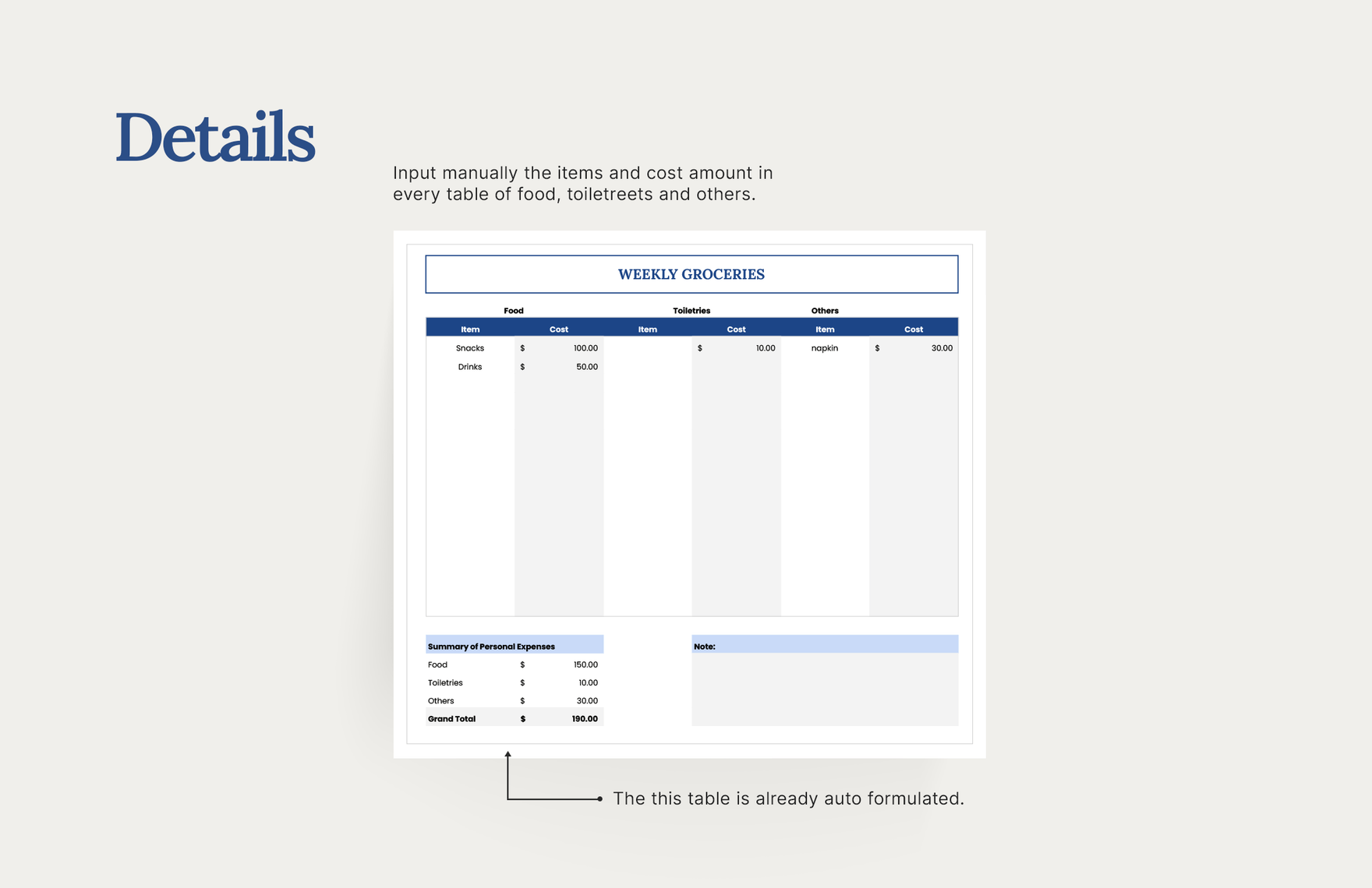 Yearly Budget Planner Template