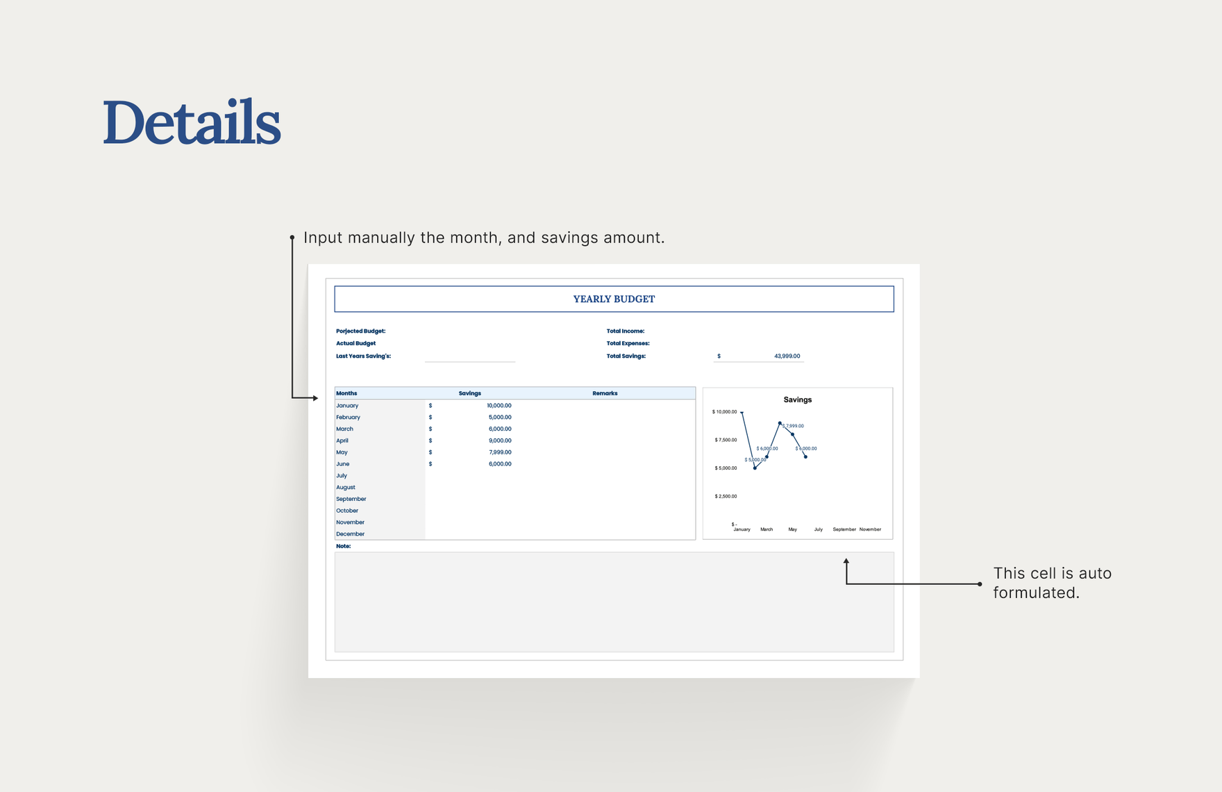 Yearly Budget Planner Template