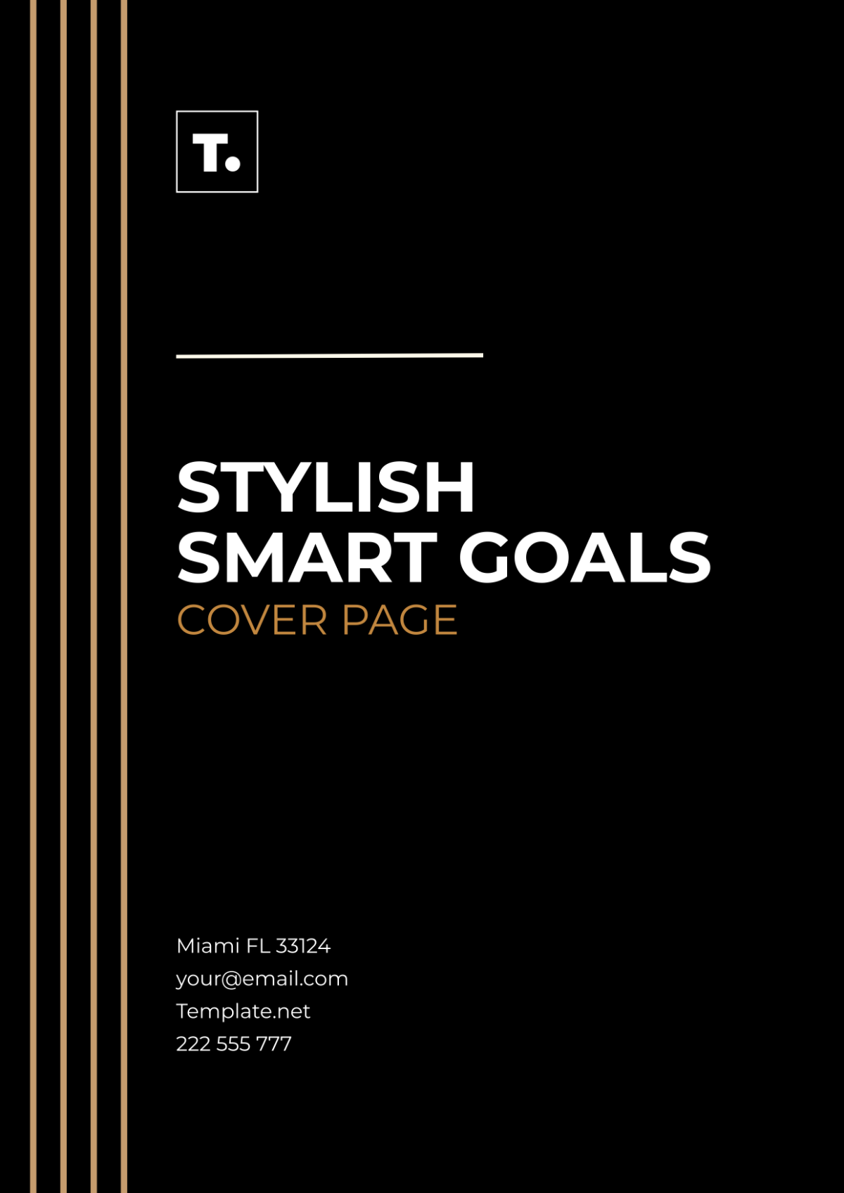 Stylish SMART Goals Cover Page - Edit Online & Download Example ...