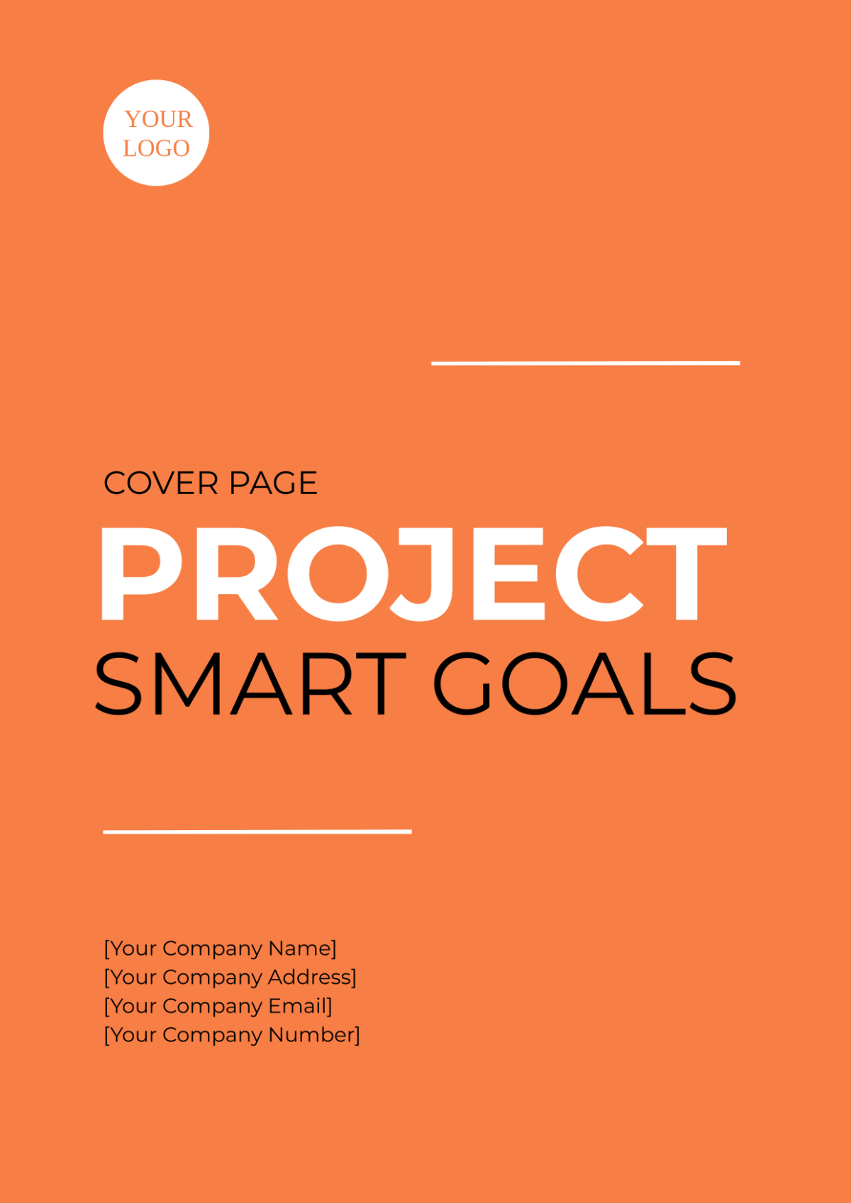 Project SMART Goals Cover Page