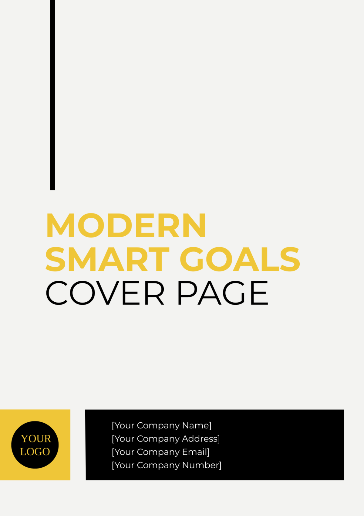 Modern SMART Goals Cover Page