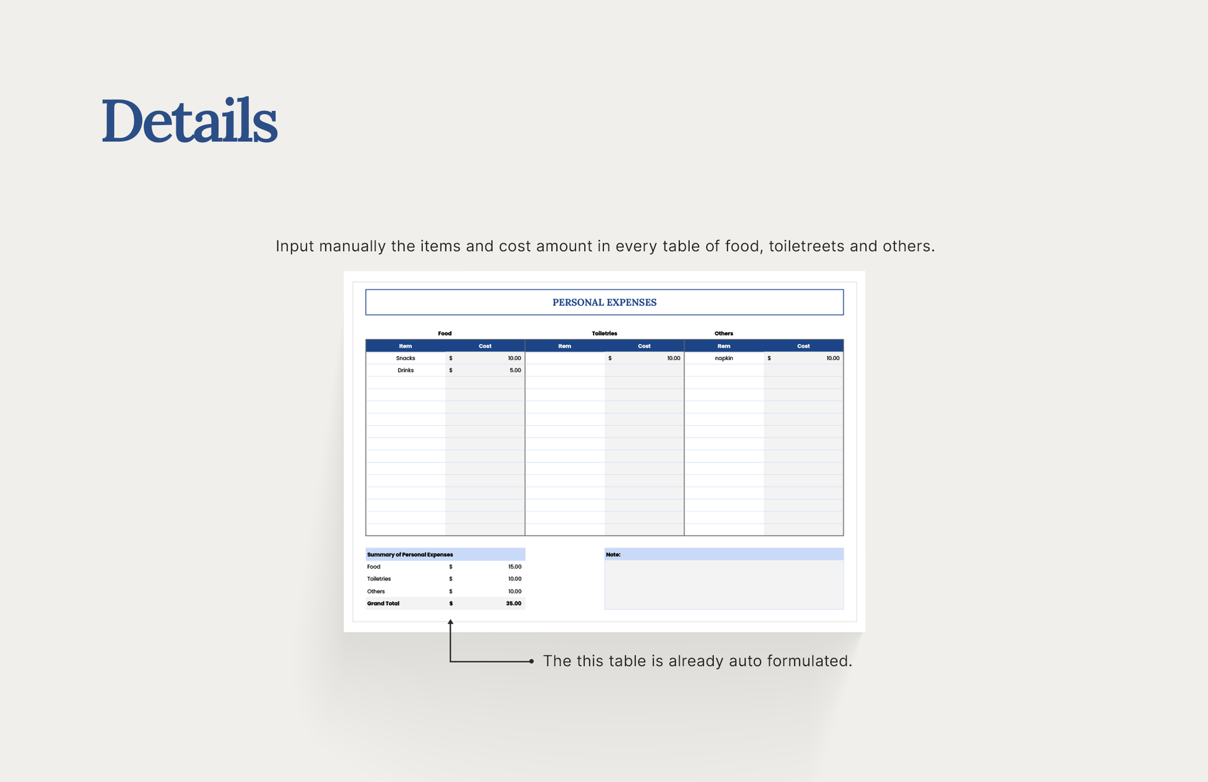 Weekly Budget Planner Template