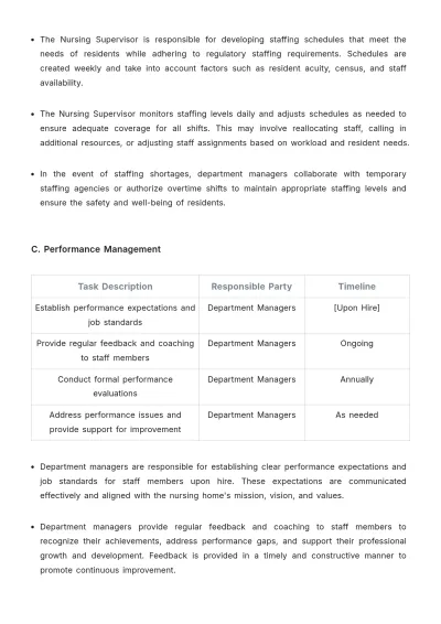 Free Nursing Home Work Plan Template to Edit Online