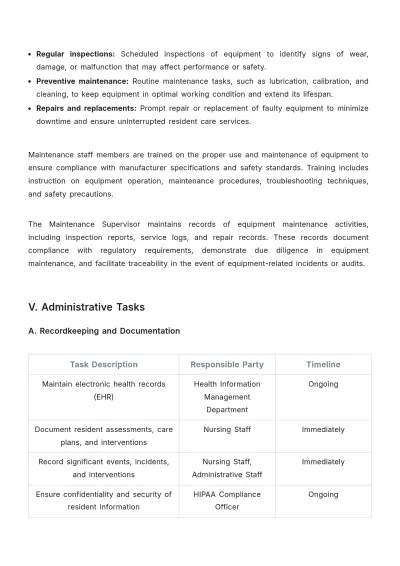 Free Nursing Home Work Plan Template to Edit Online