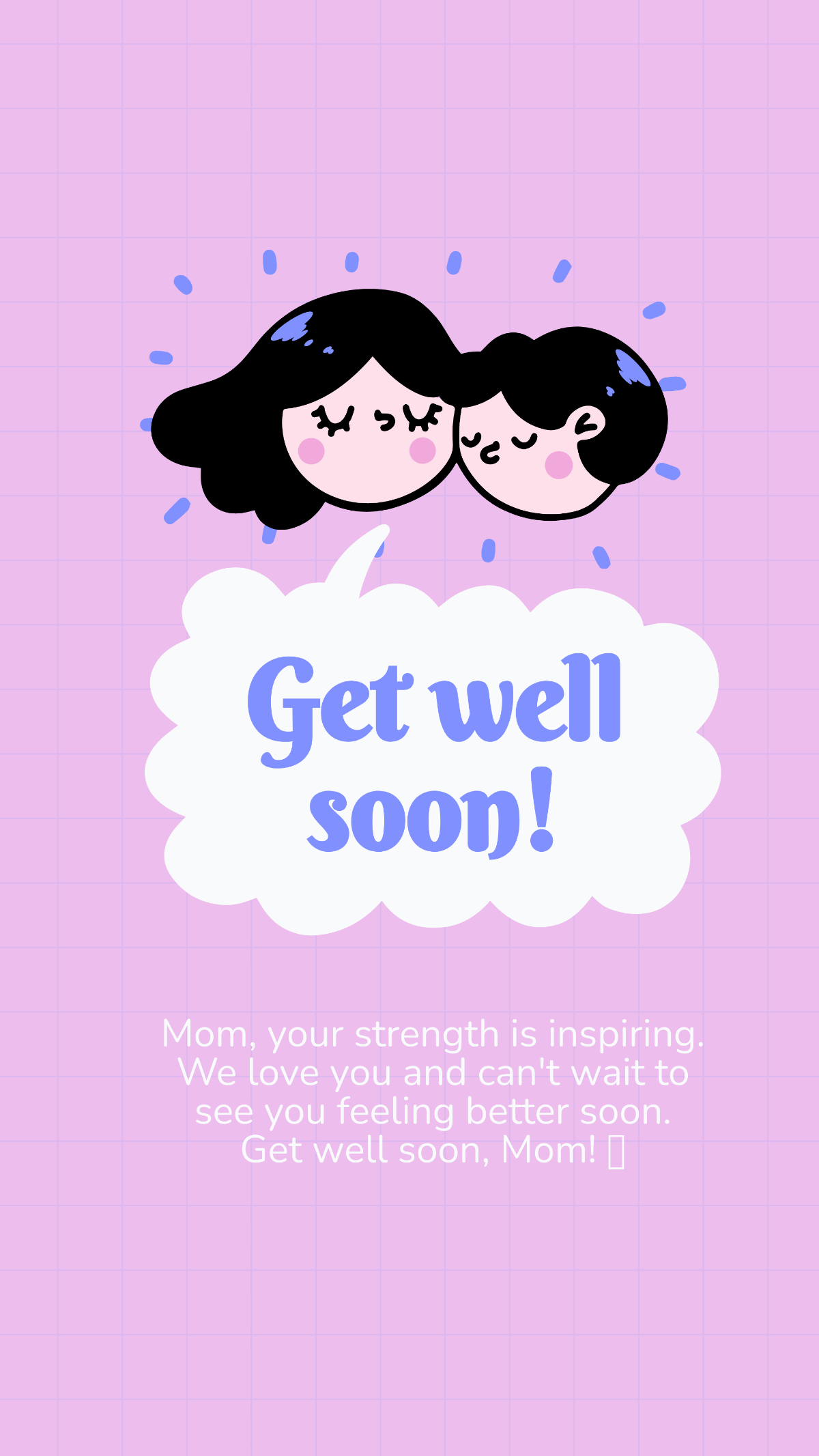 Get Well Soon Mom Quote Template