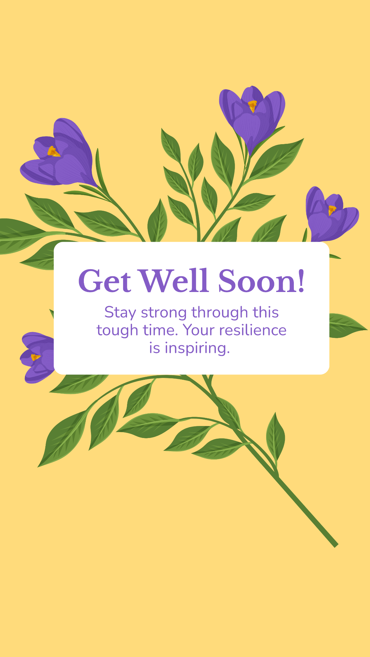 Free Inspirational Get Well Soon Message Template