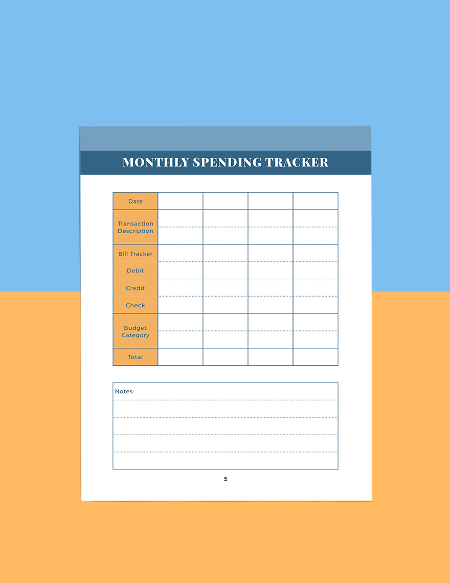 Editable Sample Monthly Budget Planner