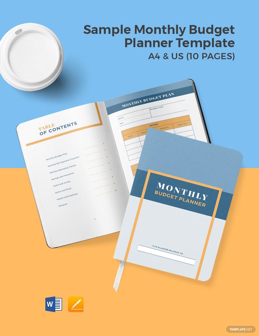 Sample Monthly Budget Planner Template