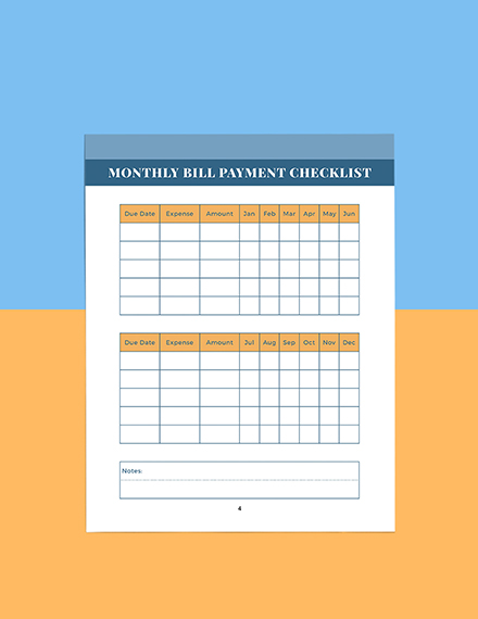 Sample Monthly Budget Planner Example