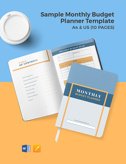 Sample Monthly Budget Planner