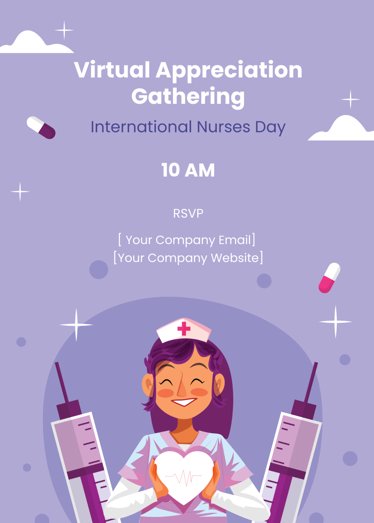 International Nurses Day Invitation Card Template