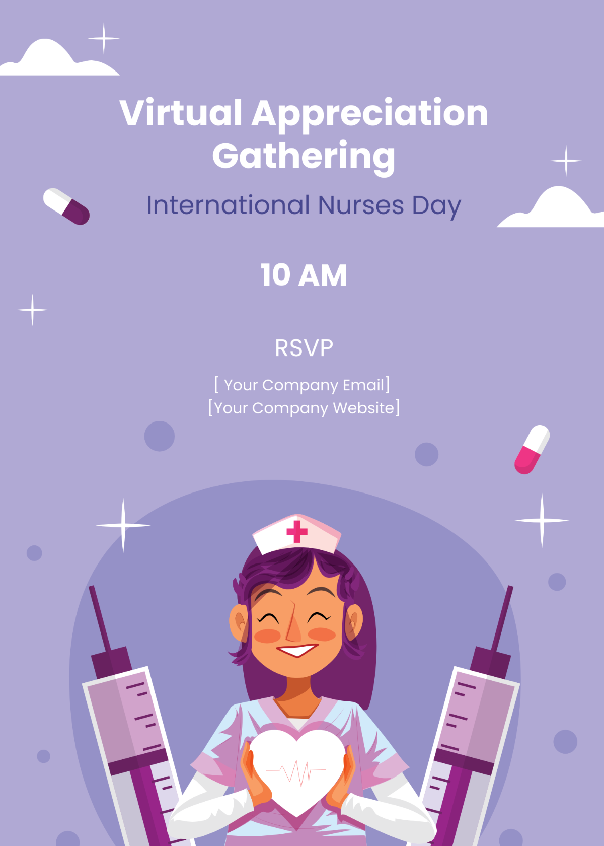 Free International Nurses Day Invitation Card Template