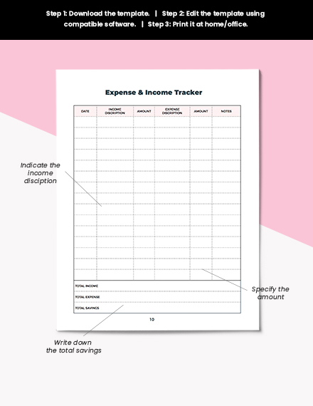 Editable Printable Budget Planner
