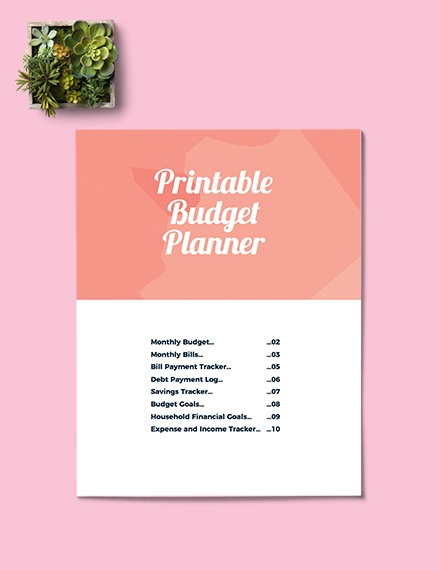Printable Budget Planner Format