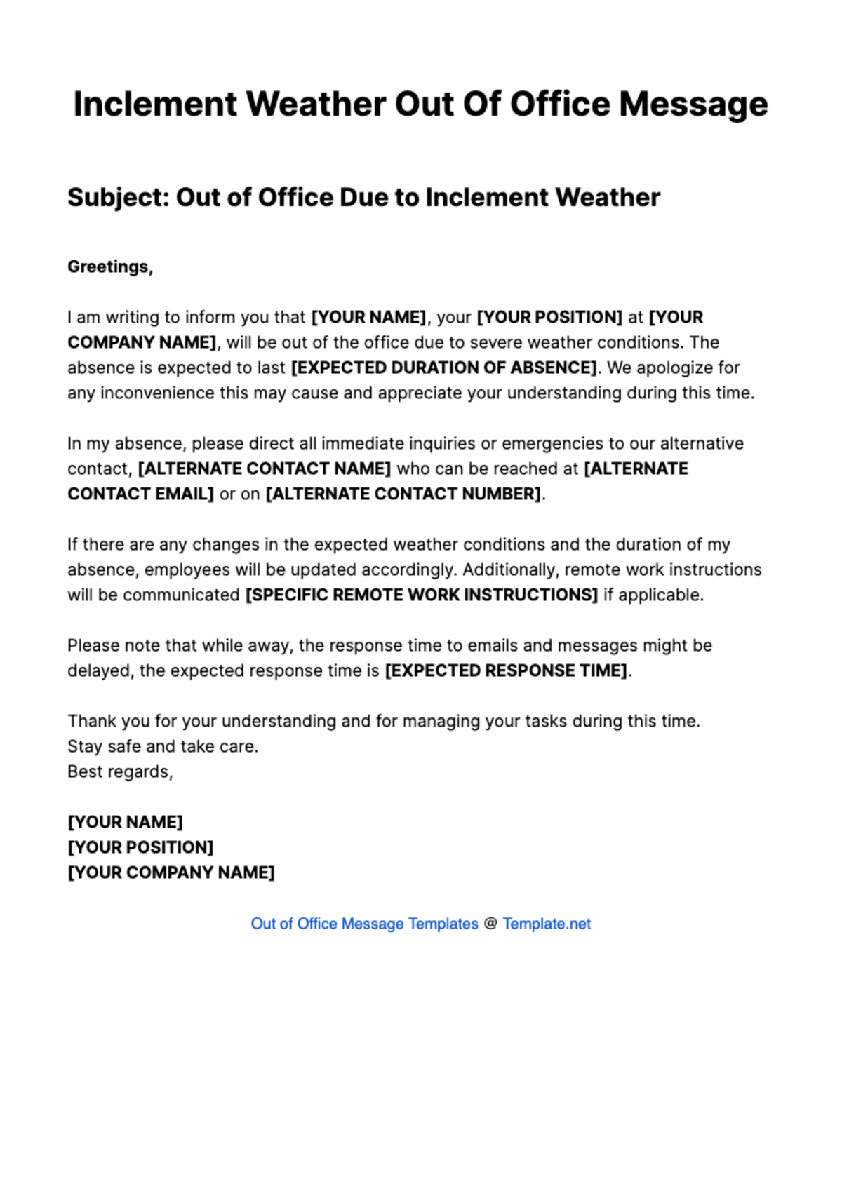 free-inclement-weather-out-of-office-message-template-edit-online