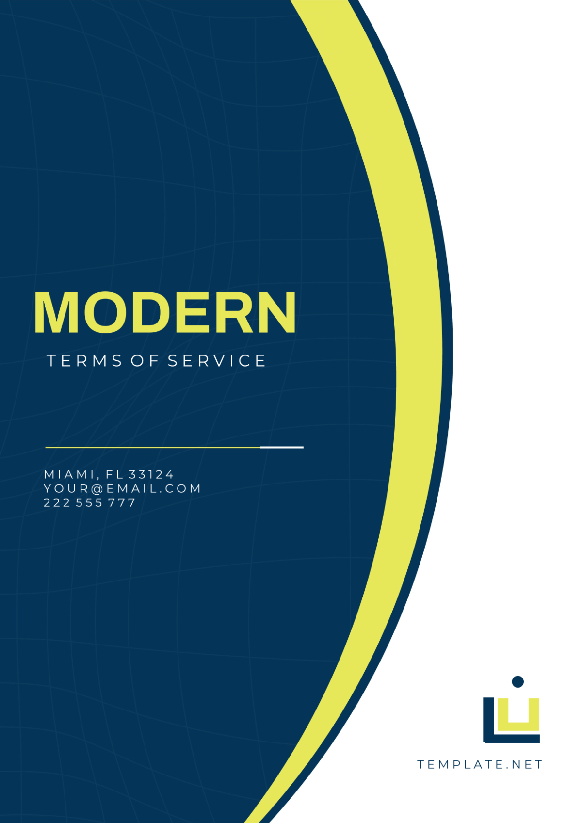 Modern Terms of Service Cover Page