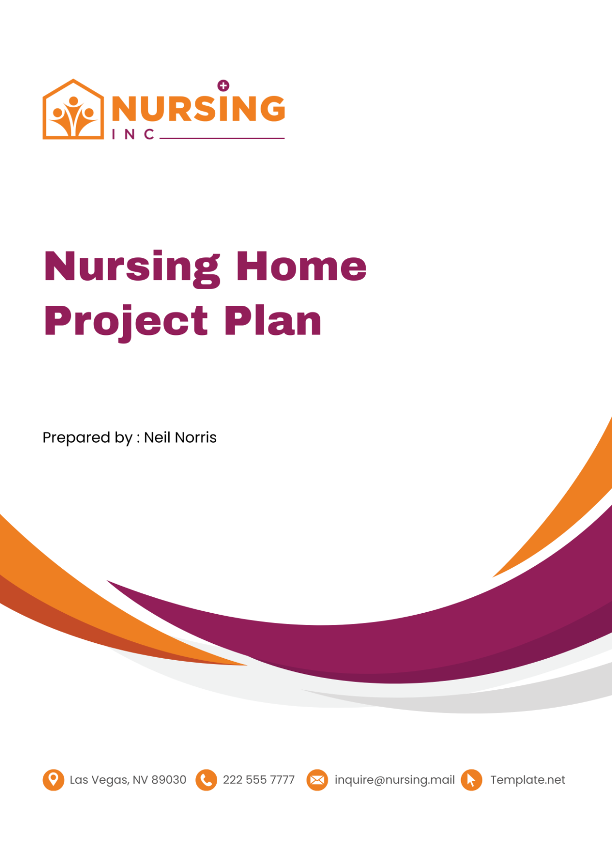 Nursing Home Project Plan Template