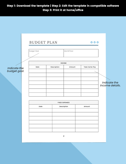Basic Budget Planner Editable
