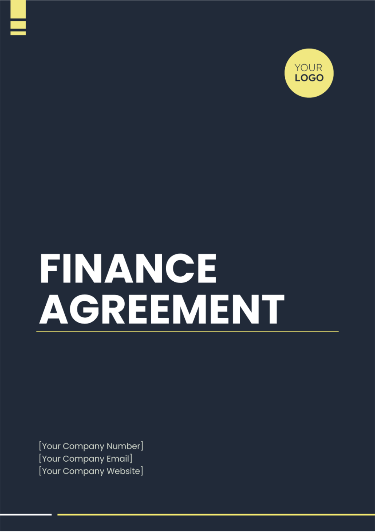 Finance Agreement Template - Edit Online & Download