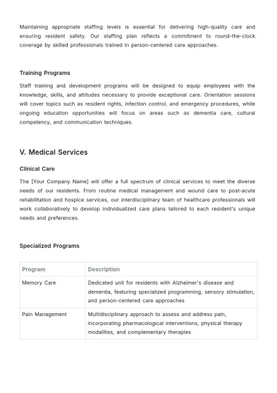Free Nursing Home Implementation Plan Template to Edit Online