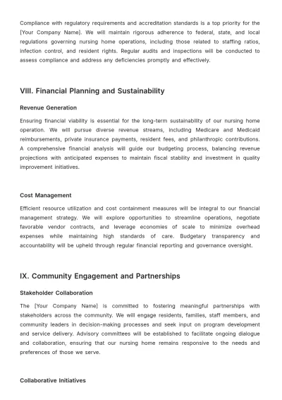 Free Nursing Home Implementation Plan Template to Edit Online