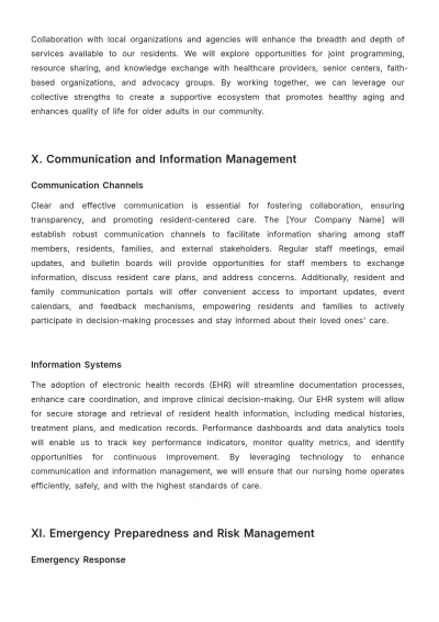 Free Nursing Home Implementation Plan Template to Edit Online