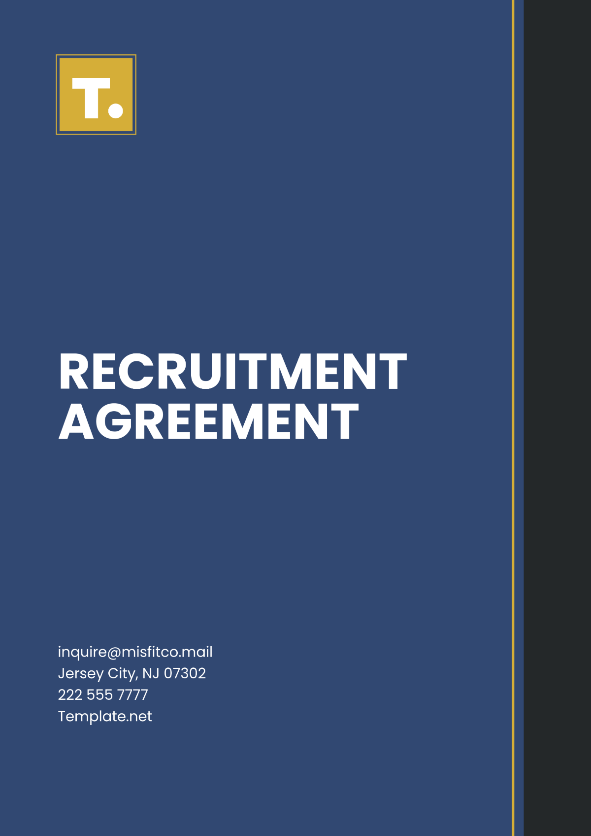 Recruitment Agreement Template - Edit Online & Download