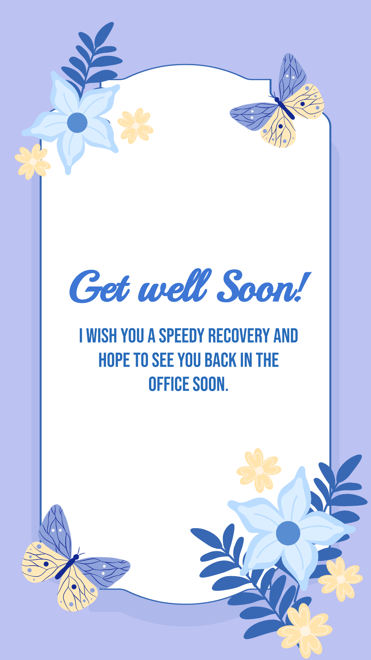 Free Get Well Soon Message For Boss Template