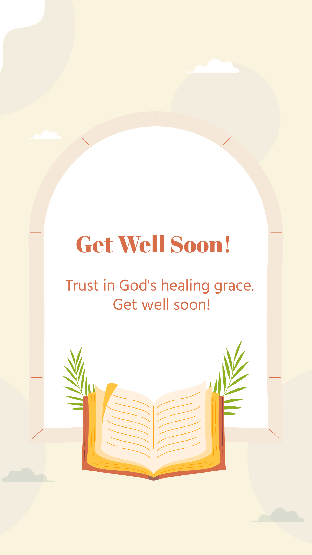 Get Well Soon Christian Card Template